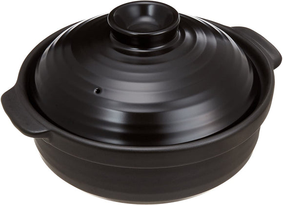 Black Soil Pot, IH Compatible Deep Pot, Hot Pot, Direct Flame, Mino Yaki