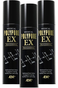 Polypure EX 3-Piece Set Hair Growth Agent for Men Women Hair Growth Promotion Thinning Hair Prevention