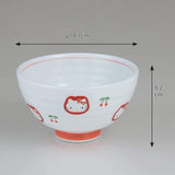 CtoC Japan 888321 Hello Kitty Cherry Dining Table Set / Bowl φ 4.2 inches (10.7 cm), Cup Diameter 2.9 inches (7.4 cm), Small Bowl 4.7 inches (11.9 cm), Arita Ware, Made in Japan