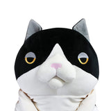 Sinada Global Mochi Cat, Bee, Large, Body Pillow Cushion, 43.3 inches (110 cm), Functional 5-Way (Body Pillow, Nursing Cushion, Seat Support, Foot Pillow, Plush), White/Black