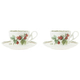 Noritake P97887/4911 Cup & Saucer (Pear Set) (Both Coffee & Tea), 8.5 fl oz (250 cc), Orchard Garden, Microwave Safe, 2 Guests, Bone China