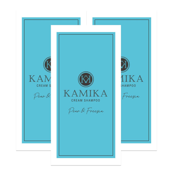 [Spring Limited] KAMIKA Black Hair Cream Shampoo Trial Trial 3 Days Pouch Set of 3 [Scalp Care for Hair Damaged by Gray Hair Dyed, Scalp Care, Cleansing, Head Spa] Pear and Freesia Fragrance [Limited Quantity]