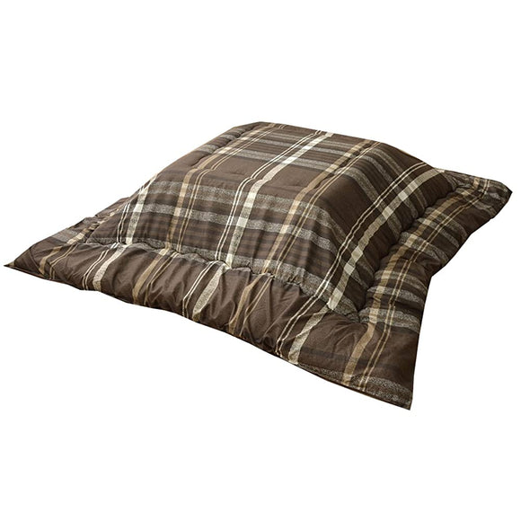 Ikehiko Kotatsu Futon, Rectangular Grun, Approx. 74.8 x 94.4 inches (190 x 240 cm), Brown, Checkered #5981029