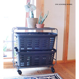 Post General Post General Wagon IRON WAGON with HEAVY DUTY BASKET LONG Black Iron Wagon Basket Free