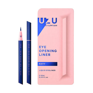 UZU BY FLOWFUSHI Eye Opening Liner [Navy] Liquid Eyeliner Hot Water Off Alcohol Free Hypoallergenic