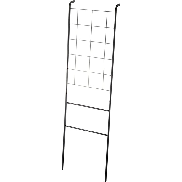 Yamazaki 4730 Mesh Ladder Rack, Tower, W 17.7 in (45 cm) x D 9.4 in (24 cm) x H 63.0 in (160 cm), Black