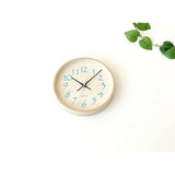 KATOMOKU plywood clock 21 radio wave clock sweep (continuous second hand) km-120LBRC 10.0 inches (252 mm) (light blue)