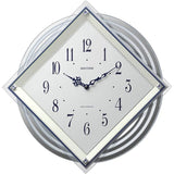 Rhythm Clock Atomic Wall Clock Analog byuretta Back Round Pendulum Crystal Embellished White Rhythm 4mx405sr03