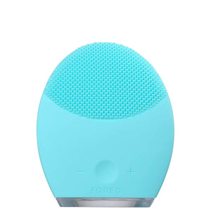 FOREO LUNA 2 for Oily Skin Electric Facial Cleansing Brush Silicone Sonic Vibration Green 1pc