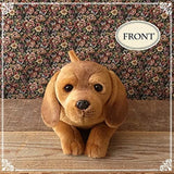 Ninia and Kino Sleeping Dog Dachshund Smooth Red Plush Dog Realistic