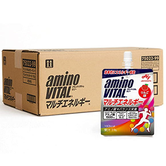 [Case sale] Ajinomoto Amino Vital Jelly Drink Multi Energy Apple Flavor 180g x 24 Amino Acids 1500mg Vitamins Calcium Nutritional Supplement