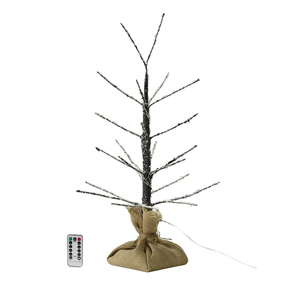 Spice of Life BRXS3011BR Christmas Tree LED Branch Tree, 73 Bulbs, USB Type, Brown, 23.6 inches (60 cm), Illumination, 8 Types of Flashing Patterns, Timer and Remote Control Included