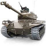 Tank RC US Walker Bulldog M41A3 Light Tank (3839) Latest Version of TK7.0 System 116 Scale 2.4G Remote Control, New Proportional Throttle Sound Effect, Action Smoke, Infrared Combat Shooting Bb Bullet Painted (Professional Edition)
