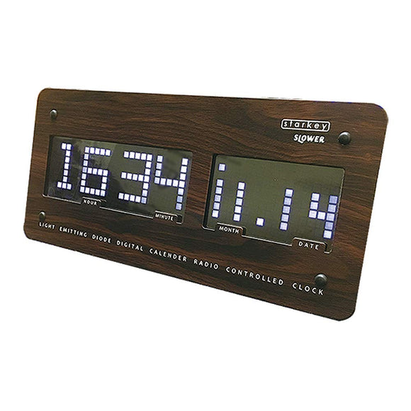 LED Clock Starkey Wood Type Drop Type Place Wall Clock