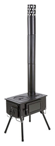 Captain Stag UG-75/UG-2031/UG-2032 Kamado Rectangular Wood Stove, BBQ, With Chimney, Glass Window, Storage Bag Included