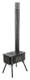 Captain Stag UG-75/UG-2031/UG-2032 Kamado Rectangular Wood Stove, BBQ, With Chimney, Glass Window, Storage Bag Included