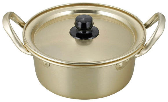 Wahei Freiz Petite Pot Ramen Pot Double-Handled Pot 6.3 inches (16 cm) for Gas stoves Aluminum Anodized Processing PR-8108