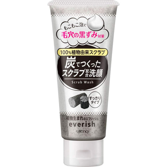 [Utena] Everyish Charcoal Scrub Face Wash 135g x 3 pieces