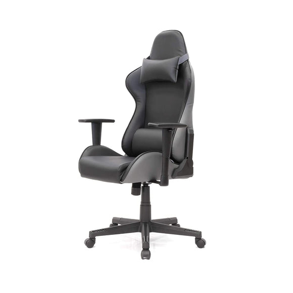 Itoki YES-A-BK-AEL Gaming Chair, Office Chair, Cross Focus Chair, A X, Movable Armrests, BlackGray
