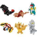 Kawada NBMC12S Nanoblock Mini Nano Godzilla 1 Box 6 Pieces, 6 Types in Total