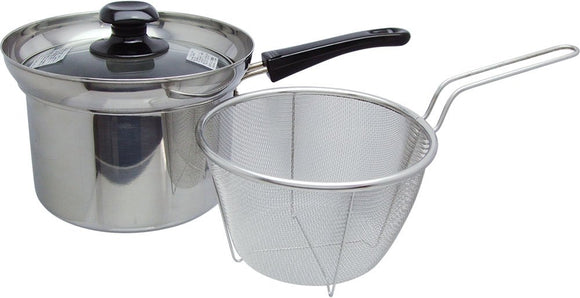 Wahei Freiz DRR-3593 Single-Handled Saucepan Boiled with Ledan 7.1 inches (18 cm), Strainer Included, IH Compatible
