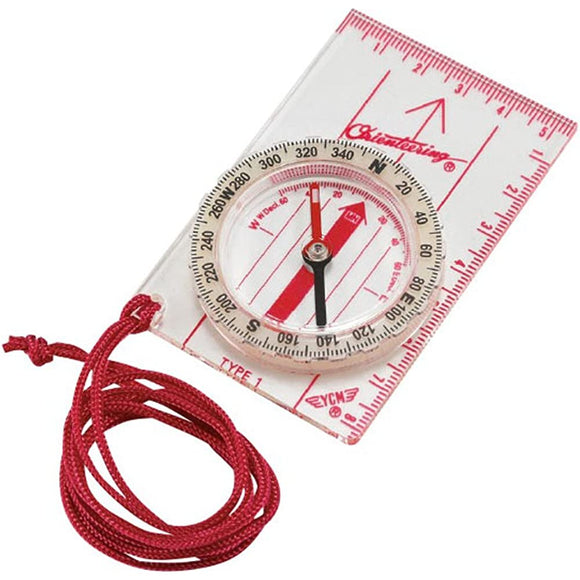 Captain Stag UM-1837 Outdoor Product, Luminous Map, Compass for Maps, Direction Magnet