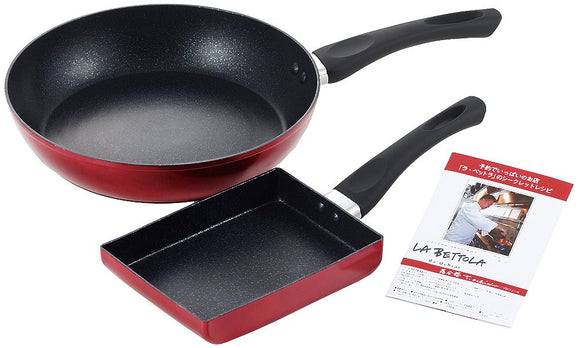 Tsutomu Ochiai LB-164 Marble Frying Pan, IH Compatible, 10.2 inches (26 cm) Eggyaki 5.1 x 7.1 inches (13 x 18 cm)