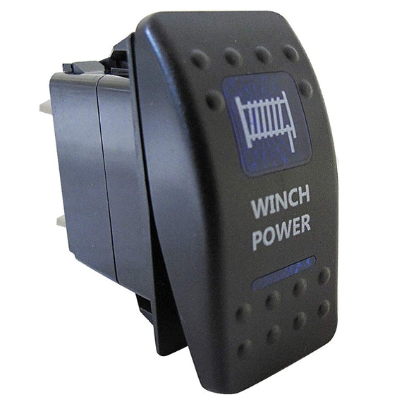 Autoagency Universal LED ROCKER Switch 5 Pin Winch Power Blue)