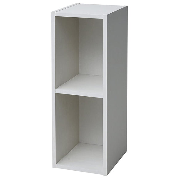 Yamazen A4 Brothers Color Box 2 Tiers Whitewash Width 25 x Depth 29 x Height 73.5 cm CABR-7525 (JW)