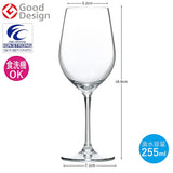 Toyo Sasaki Glass RN-11237CS Wine Glass, Diaman, Dishwasher Safe, Clear, Approx. 8.5 fl oz (255 ml), Pack of 6