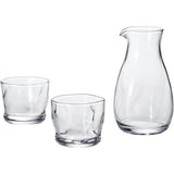 Aderia S-6203 Sake Bowl Set, Tebineri Carafe Cooling Sake Set, Dishwasher Safe, Made in Japan