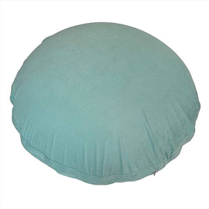 Kinshi Bead Cushion, Small, Round, Beads Made in Japan, Refillable, Washable (M, Sucre Aqua Blue)