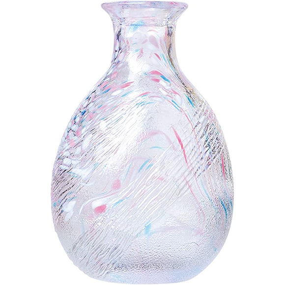 Toyo Sasaki Glass WA169 Sake Cup, Tokuri, Made in Japan, Pink, Blue, Approx. 8.5 fl oz (250 ml)