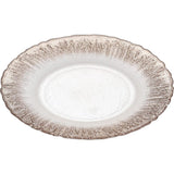 Vetro Felice 349121 Medium Dish, Western Tableware, Plate, White Pearl x Ginger, 8.5 inches (21.5 cm), Set of 4, Happy Glass, Flash