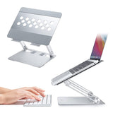 Sanwa Supply PDA-STN58S Aluminum Laptop Stand (Angle and Height Adjustment), Silver