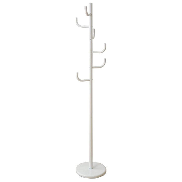 Yamazen Hanger rack Clothes storage Width 29 x Depth 29 x Height 167 cm Coat hanger Hard-to-fall hook Hard-to-fall base Assembly White NPH-165 (WH)