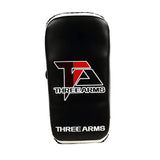 THREE ARMS Boxing Pro Curve KickMitts (Set of 2, One Size Fits Most, Synthetic Leather, For Adults, Karate, Martial Arts MMA
