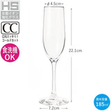 Toyo Sasaki 30M54CS Champagne Glass, Pettior, Flute Champagne, Dishwasher Safe, Approx. 6.1 fl oz (185 ml), Pack of 6