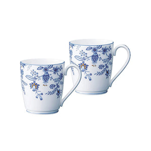 Noritake Mug, Blue, Caliber: Approx. 3.1 inches (8 cm), Height: Approx. 3.5 inches (9 cm), Capacity: Approx. 11.6 oz (295 cc) (Full Water), Microwave Safe, Dishwasher Safe, P97280/4965 Set of 2