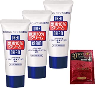 Shiseido [Designated Quasi-drug] Urea 10% Cream Tube + Bonus (3 Sea Breeze Body Sheets (Fresh Yogurt)) Set