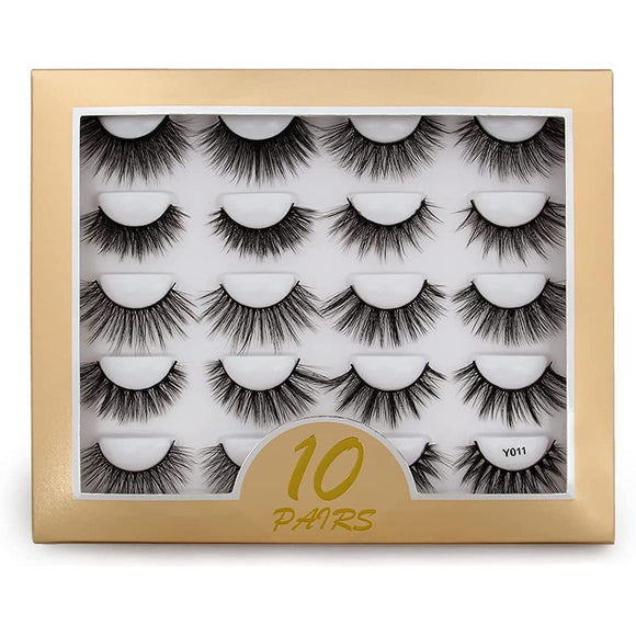 10 types x 1 pair false eyelashes Y0 series eyelash dense recital stage daily makeup natural long eyelashes extension fake eyelashes!
 [Matsudaya] (Y011)