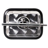 SHINJEI Bussan FB-18CU Road View Mirror (Square Flat Surface), Round Rod Type Scale Pattern [Plated/Black 180X140]