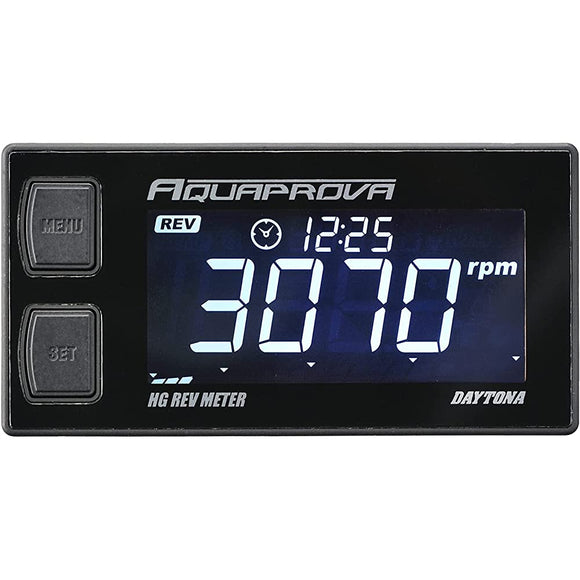 Daytona AQUAPROVA Motorcycle Tachometer Digital Waterproof Backlight HG Series Rev Meter 72815