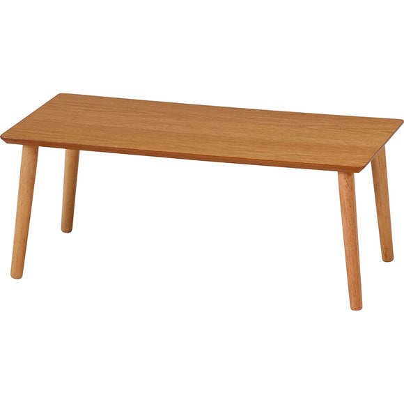 Fuji Trading Low Table Width 80cm Natural Natural Wood Easy Assembly 10865