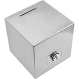Felimoa Stainless Steel Piggy Bank Dial Lock Bills Coins Reusable