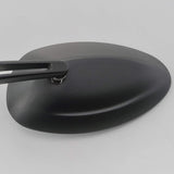 Daytona 14954 Parallel Motorcycle Mirror, 1 Side, For Left Only, 0.4 inch (10 mm) Positive and Reverse Screws, Compatible with Safety Standards, Blue Mirror (Anti-Glare), Oval, Blast Black