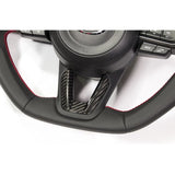 KENSTYLE (Kenstyle) Original Steering MD01C Mazda CX-5 (KF system) 2017/2 ~ All Black Leather (Red Stitch) & Dry Carbon Panel