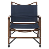 Fuji Boeki 37981 Schmidt Folding Chair, Outdoor Chair, Low Chair, Lightweight, Navy, Washable, Load Capacity 176.4 lbs (80 kg)