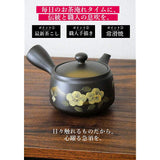 Kitsako Tokoname Ware Hand Painted Teapot by Artisans [Easy to Clean Tea Strainer], 10.1 fl oz (300 ml), Black Tea, Brown, Cherry Blossom, Mountain Pattern, Made in Japan