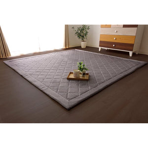 Ikehiko #9810818 Aruba 2IT Knit Quilt Rug, Carpet, Approx. 74.8 x 94.5 inches (190 x 240 cm), Compatible with Hot Carpet, 3 Tatami Mats